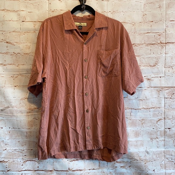 Tommy Bahama red Silk button down casual shirt M - Picture 1 of 8